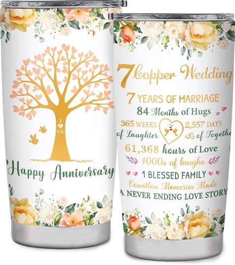 7th Anniversary Traditional Gift for Her Him 7 Year Anniversary Wedding ...