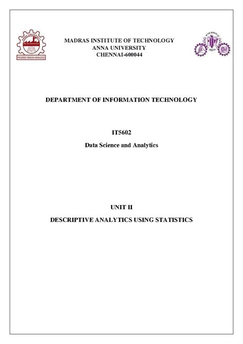 DSA UNIT 2 - dsa unit two notes - MADRAS INSTITUTE OF TECHNOLOGY ANNA ...