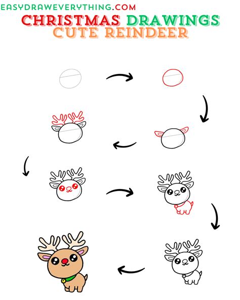 How To Draw Cartoon Reindeer