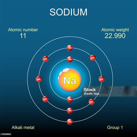 Sodium Atom Structure Bohr Model Of Atom Stock Illustration - Download ...