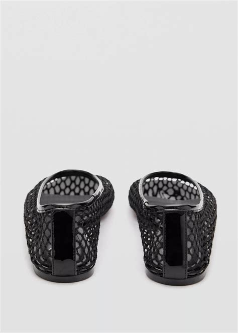 Mesh ballerina shoes - Women | MANGO Japan