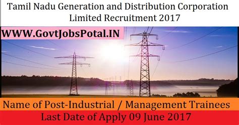 Tamil Nadu Generation and Distribution Corporation Limited Recruitment ...
