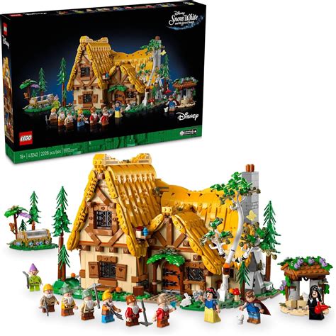 LEGO Disney Snow White and The Seven Dwarfs’ Cottage Building Kit for ...