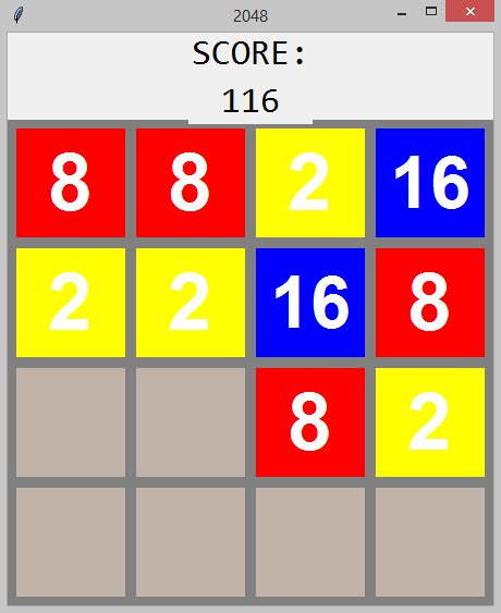Image result for 2048 Python Game GitHub
