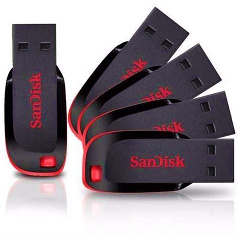 Pen Drive Sandisk Original, Lacrado e Novo USB, 8GB, 16GB, 32GB, 64GB ...