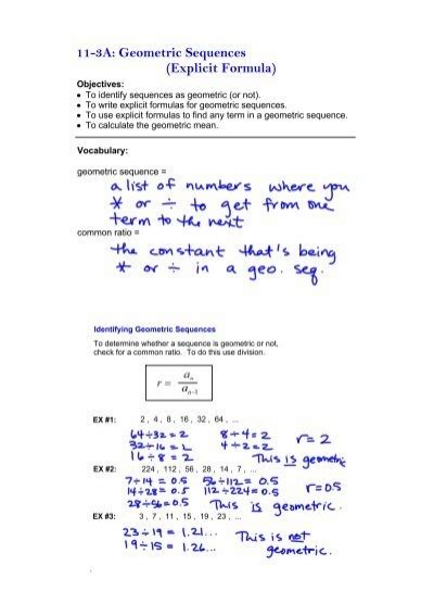 Image result for Geometric Sequence Explicit Formula