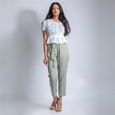 Checked Paper Bag Pants - Color Theory