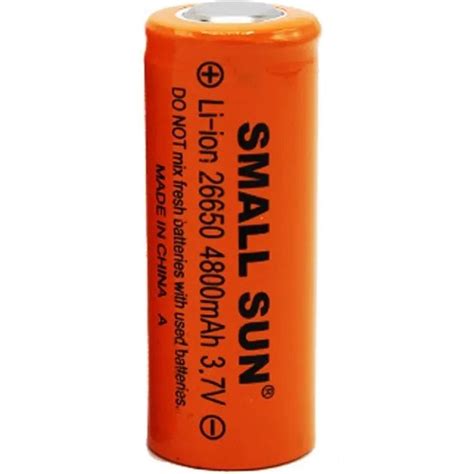 26650 Lithium Ion Battery – Small Sun 4800mAh 3.7V (1pc) - ProductWale