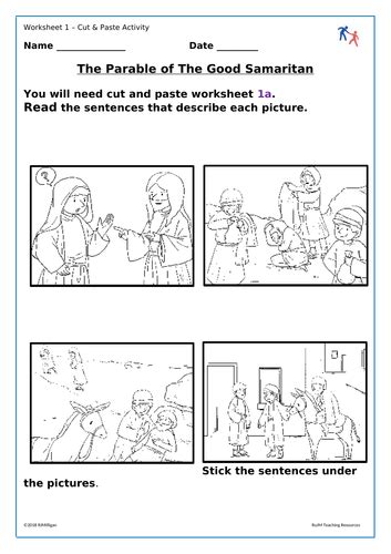The Good Samaritan Parable Presentation Lesson Plan Worksheets ...