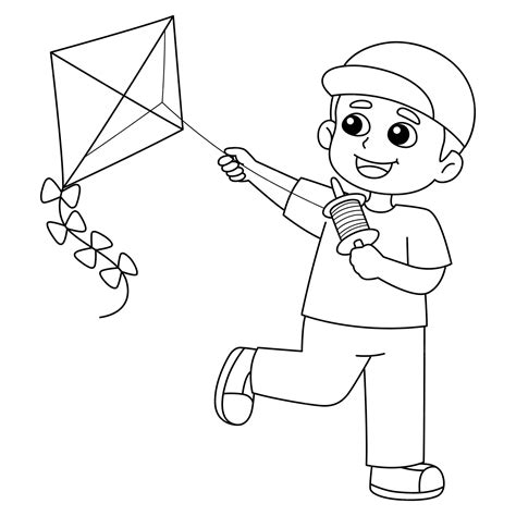 Kite Colouring Pages at Janet Wall blog