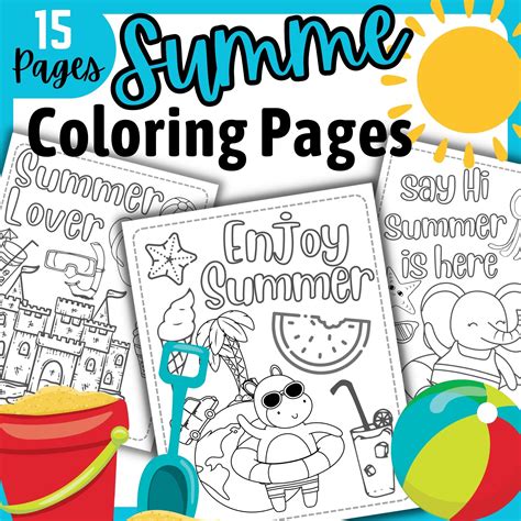 Summer Coloring Pages | End of The Year Coloring Sheets With Quotes ...