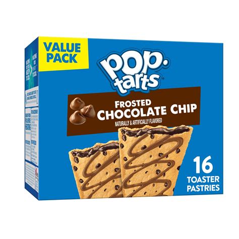 Pop Tarts Chocolate Chip Drizzle Breakfast Toaster Pastries, 27 oz, 16 ...