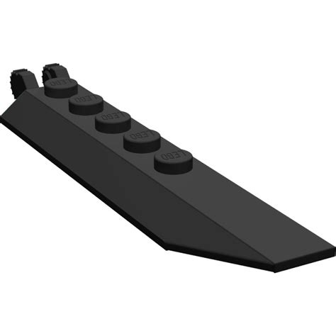 LEGO Noir Charnière assiette 1 x 8 avec Angled Côté Extensions ...