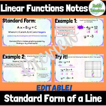 Image result for How Do You Write Linear Functions in Standard Form From Word Problem
