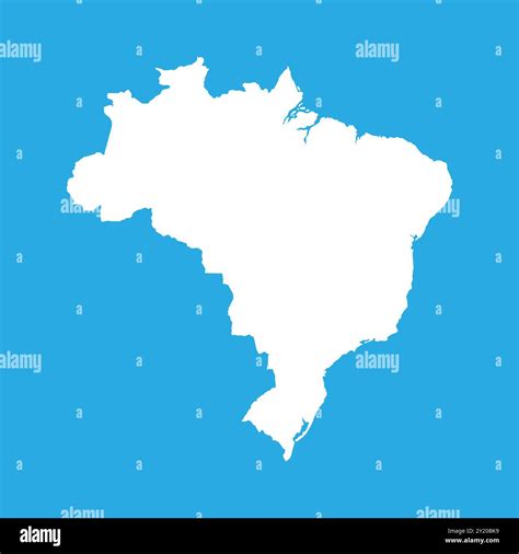 Map of Brazil vector. Brazil map isolated Stock Vector Image & Art - Alamy