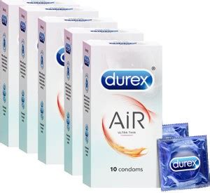 DUREX Air Condoms for Men - 10 Count | Suitable for use with lubes ...