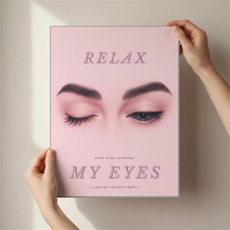 Relax My Eyes Poster - Neon Mind Artworks - Perfect Bedroom Decor - Etsy