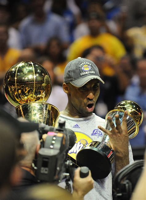 Kobe Bryant With His NBA Championship Trophies Photo Print (8 X 10 ...