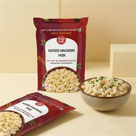 Instant Alfredo Macaroni Pasta Ready To Eat Preservative Free Dried ...