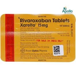 Xarelto 15 mg Tablet | Uses, Side Effects, Price | Apollo Pharmacy