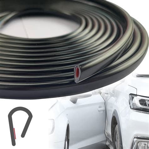 Amazon.com: Car Door Protector Edge Guards, 33FT(10M) Rubber U Shape Car Door Edge Trim with ...