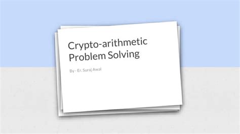 Image result for Fun with Crypt Arithmetic Problem