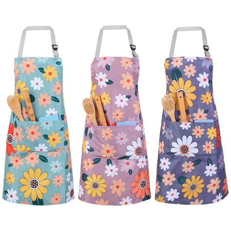 Customer reviews for Topekada 3 Pack Floral Aprons for Women ...