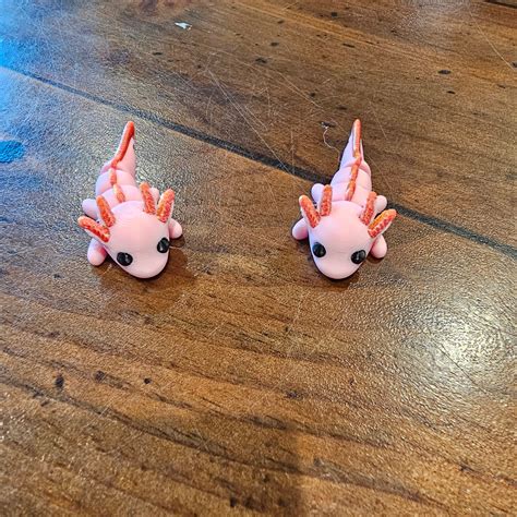 3d printed axolotl keychain – 3d Design Dad