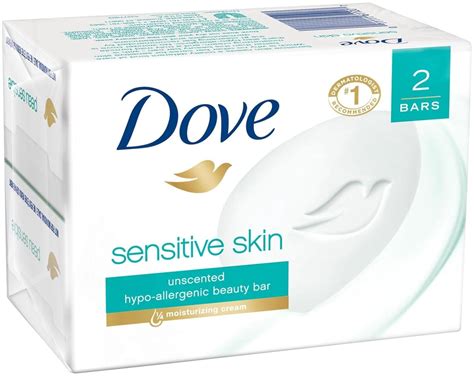 Amazon.com : Dove Sensitive Skin Unscented Hypo-Allergenic Beauty Bar 4 ...