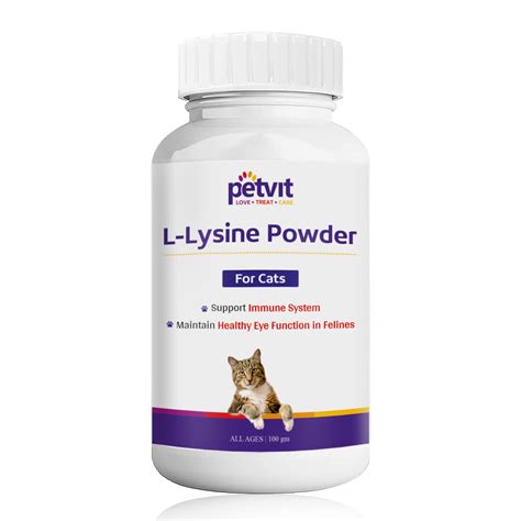 Petvit L-Lysine Powder for Cats | Helps Support Eye Health, Immune ...