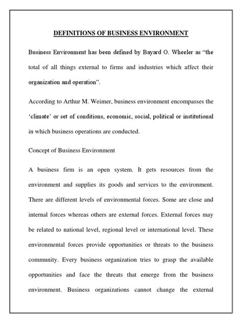 Image result for Types of Business Environment PDF