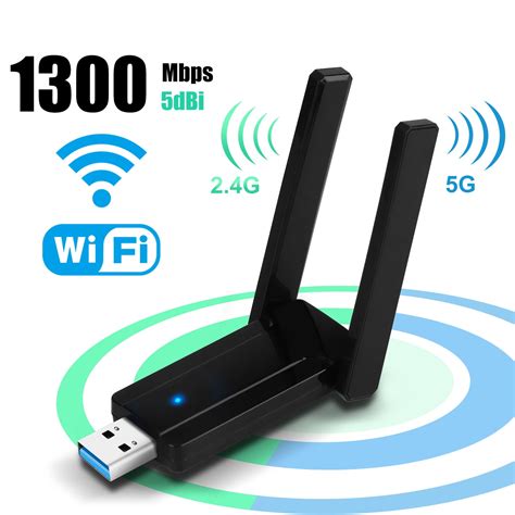 EEEkit USB WiFi Adapter for PC 1200Mbps Dual Band 2.4GHz/5GHz Fast USB3 ...