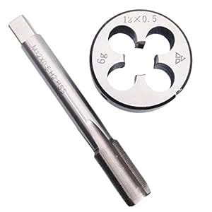 HSS M12 x 0.5mm Tap and M12 x 0.5mm Die Metric Thread Right Hand ...