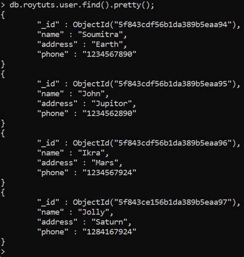 Image result for How to Use Collection Find in MongoDB Shell
