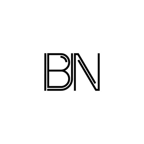BN Monogram Logo Design list tekst nazwa symbol monochromatyczne ...