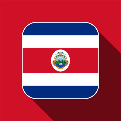bandera de costa rica, colores oficiales. ilustración vectorial ...