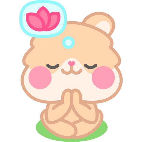 sticker :Bien-être Kimchi the Hamster Lineal Color | Freepik