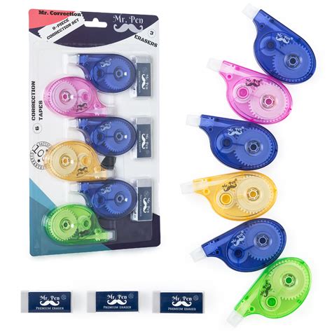 Buy Mr. Pen– 9 Pcs Correction Set, 6 Correction Tapes, 393 inches Each ...