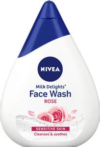 NIVEA Milk Delights Caring Rosewater For Sensitive Skin Face Wash ...