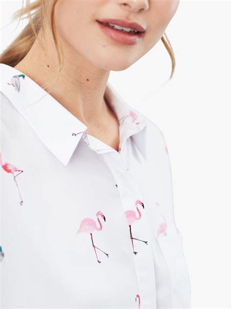 Joules Dela Flamingo Print Shirt, White