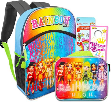 Rainbow Studios Rainbow High Backpack and Lunch Box Set - 16” Inch ...