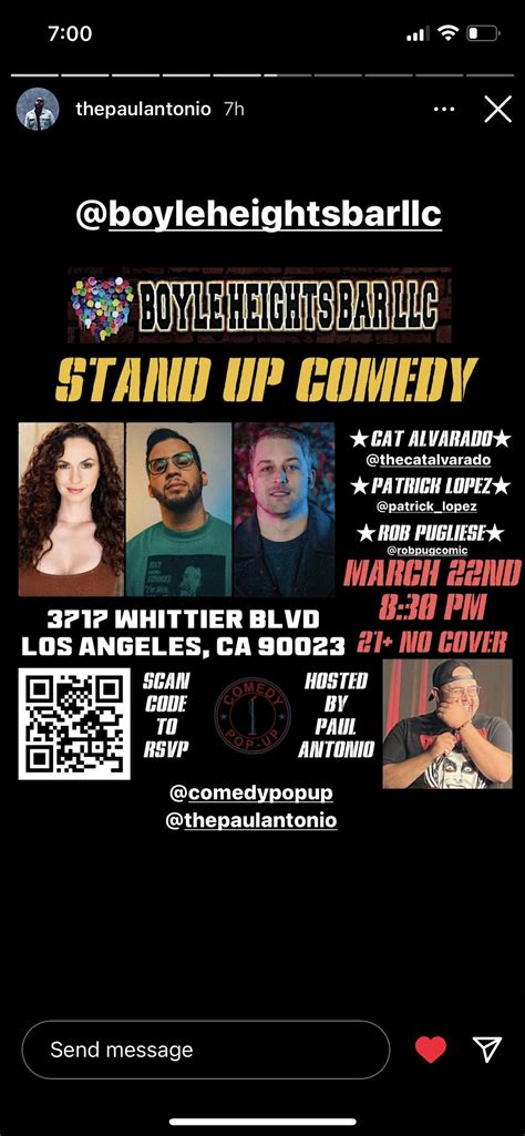 Comedy Night at Boyle Heights Bar with headliner Cat Alvarado, Boyle ...