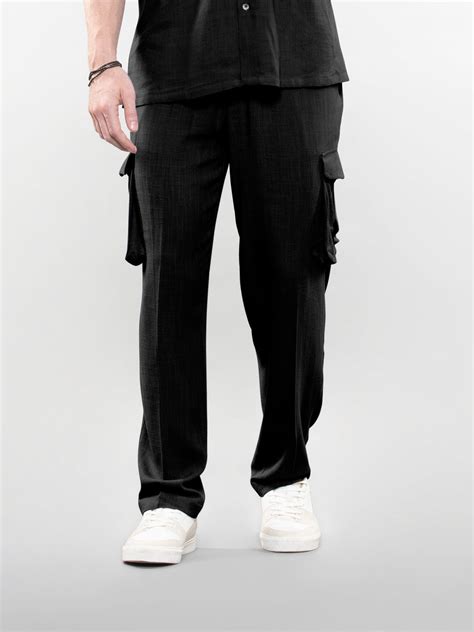 Buy Men's Breathable Black Cargo Pants Online – Love Pangolin