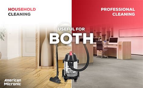 AMERICAN MICRONIC® Wet & Dry Vacuum Cleaner 21L | 1600W Copper Motor ...