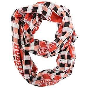 NCAA Nebraska Cornhuskers Sheer Infinity Plaid Scarf : Amazon.in ...