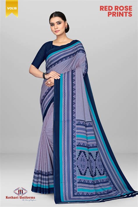 RRP2A - Uniform Sarees | Kothari Uniforms | Red Rose Prints