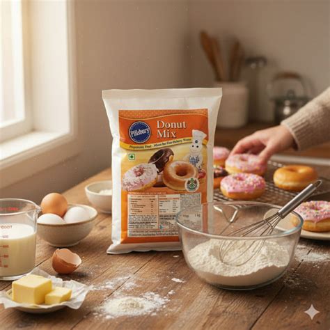 Pills&bury Donut Mix 1 Kg | Ready-to-Make Bakery Donut Premix | Soft ...