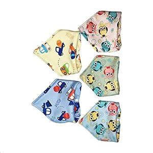 Crawl'in Adjustable Soft Cotton Baby Bib for Newborn (Multi- Colours ...