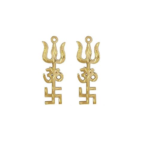 Buy OMG Deals Trishakti Yantra Trishul Om Swastika Decorative Spiritual ...