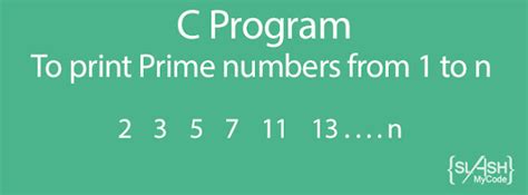Image result for C Programming Print Prime Numbers